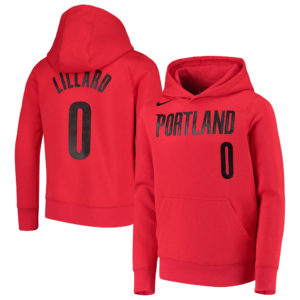 Damian Lillard Portland Trail Blazers Nike Youth Logo Name & Number Pullover Hoodie