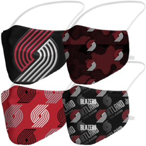Portland Trail Blazers Fanatics Branded Adult Variety Face Covering 4-Pack