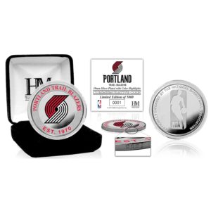 Highland Mint Portland Trail Blazers Color Silver Coin