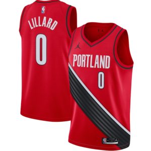 Jordan Brand Damian Lillard Portland Trail Blazers Red 2020/21 Swingman Jersey
