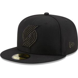 New Era Portland Trail Blazers Black Logo Spark 59FIFTY Fitted Hat